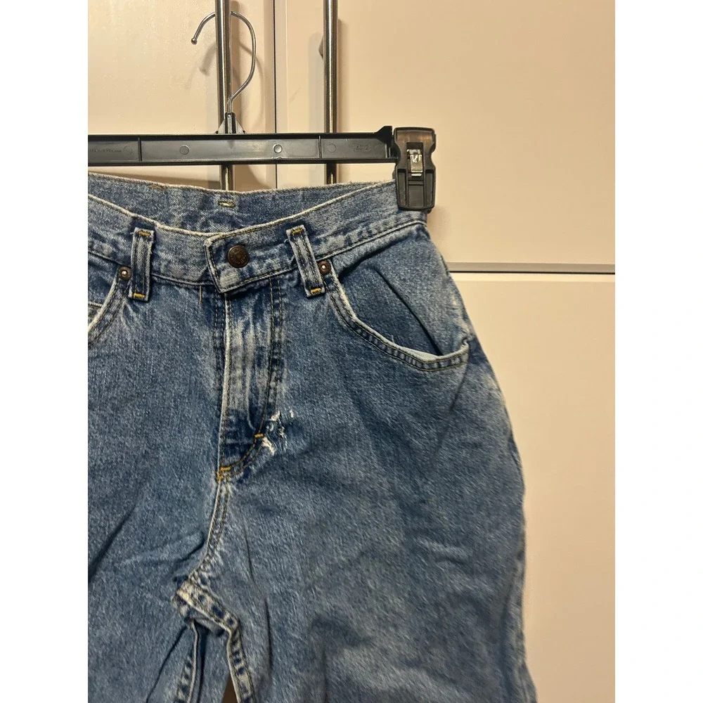 Vintage Lee Denim Shorts Boys 16 Slim Medium Wash‎ High Waisted Made in USA